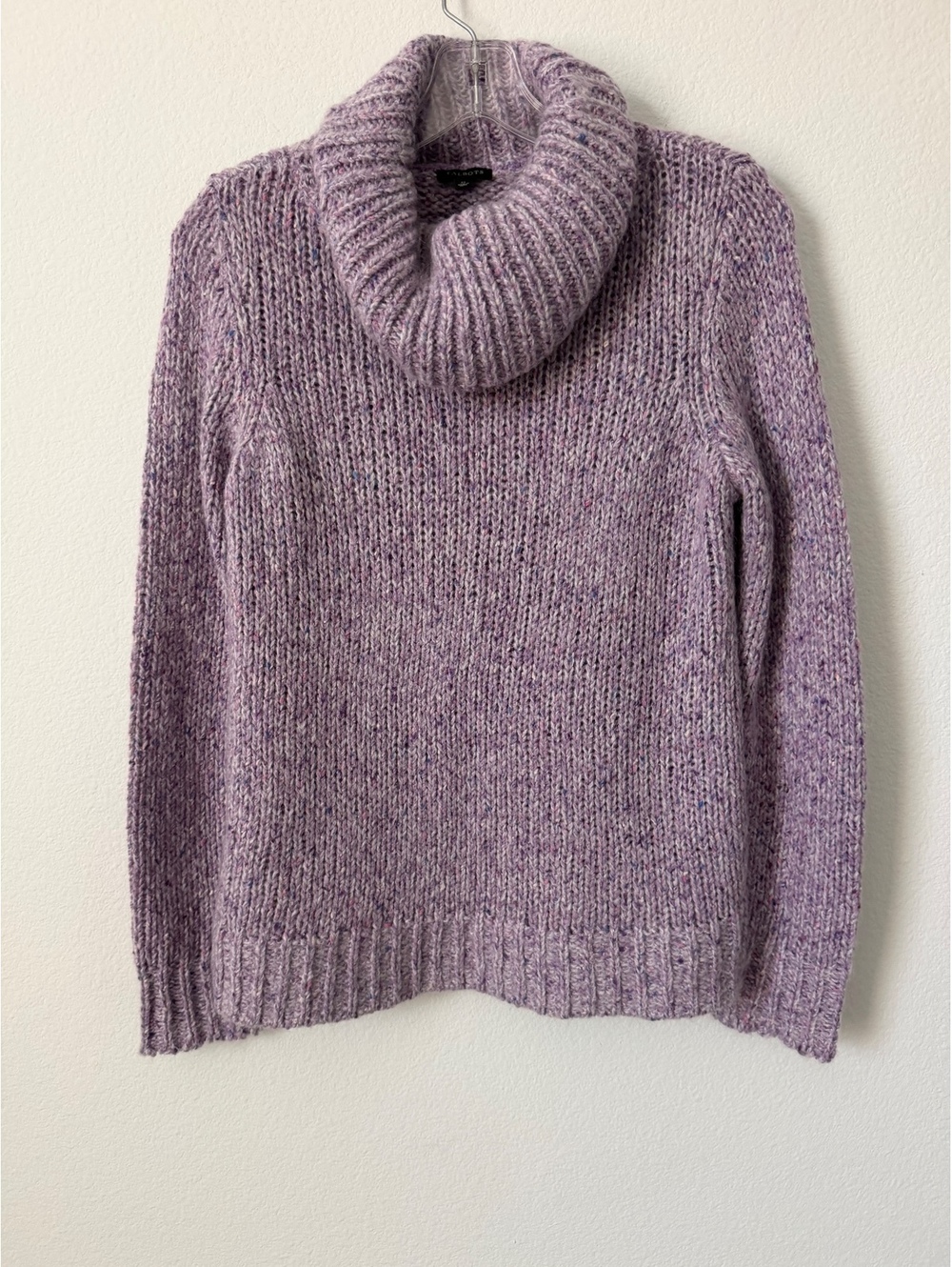 Talbots Long Sleeve Cowl Neck Ribbed Knit Purple Pullover Sweater Women's Size M